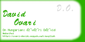 david ovari business card